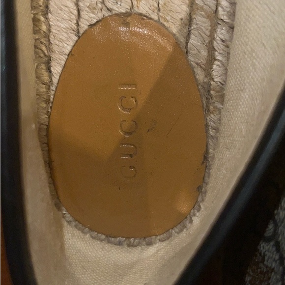 Gucci Logo Espadrille Flat Bees size 37.5 - Picture 15 of 16